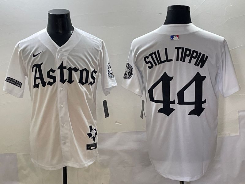 Men 2025 Houston Astros 44 Still Tippin White Five generations Joint Name Nike MLB Jersey style 12
